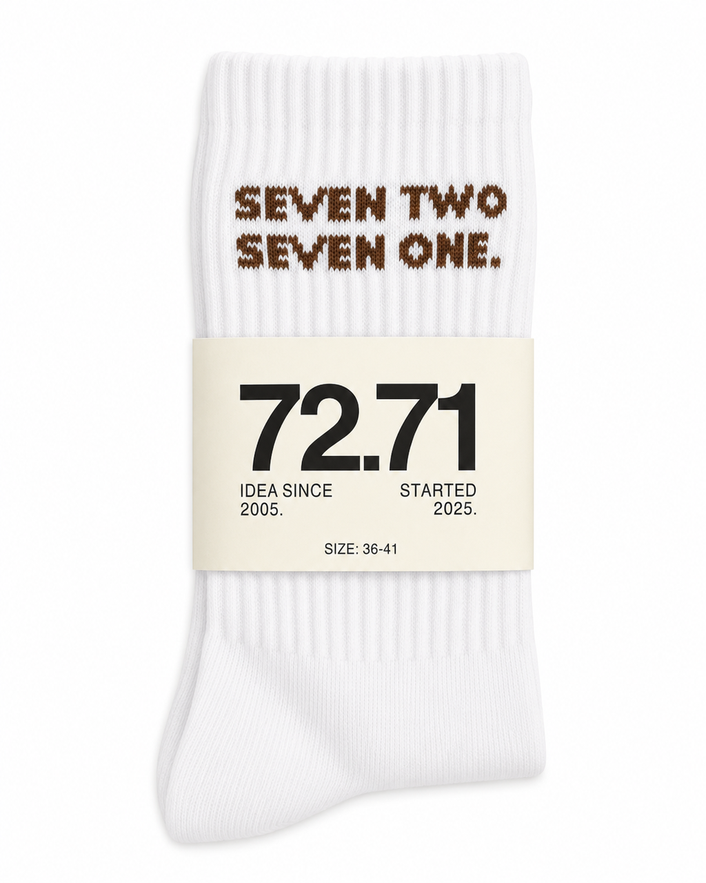Brown signature sock