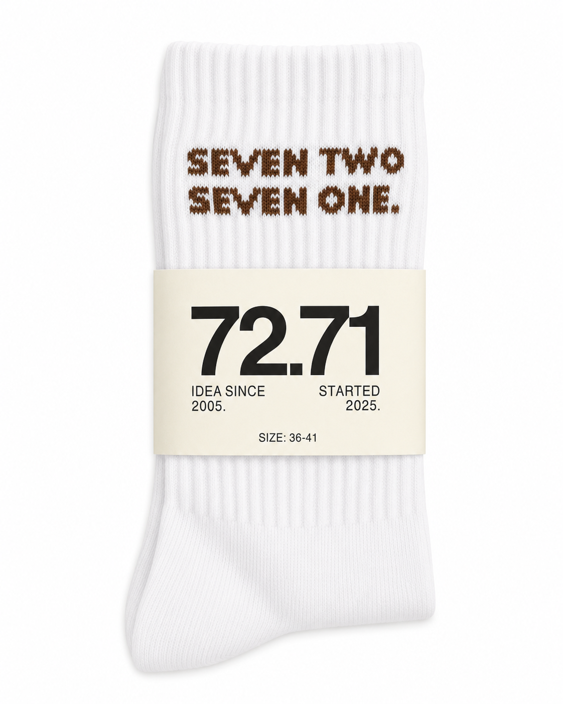 Brown signature sock