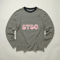 Gestreepte longsleeve navy met roze STSO van 72.71 Clothing – productfoto