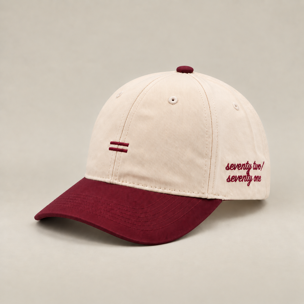 Cap crème met bordeaux klep van 72.71 Clothing – productfoto
