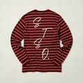 Gestreepte longsleeve bordeaux – Circle of Friends van 72.71 Clothing – productfoto