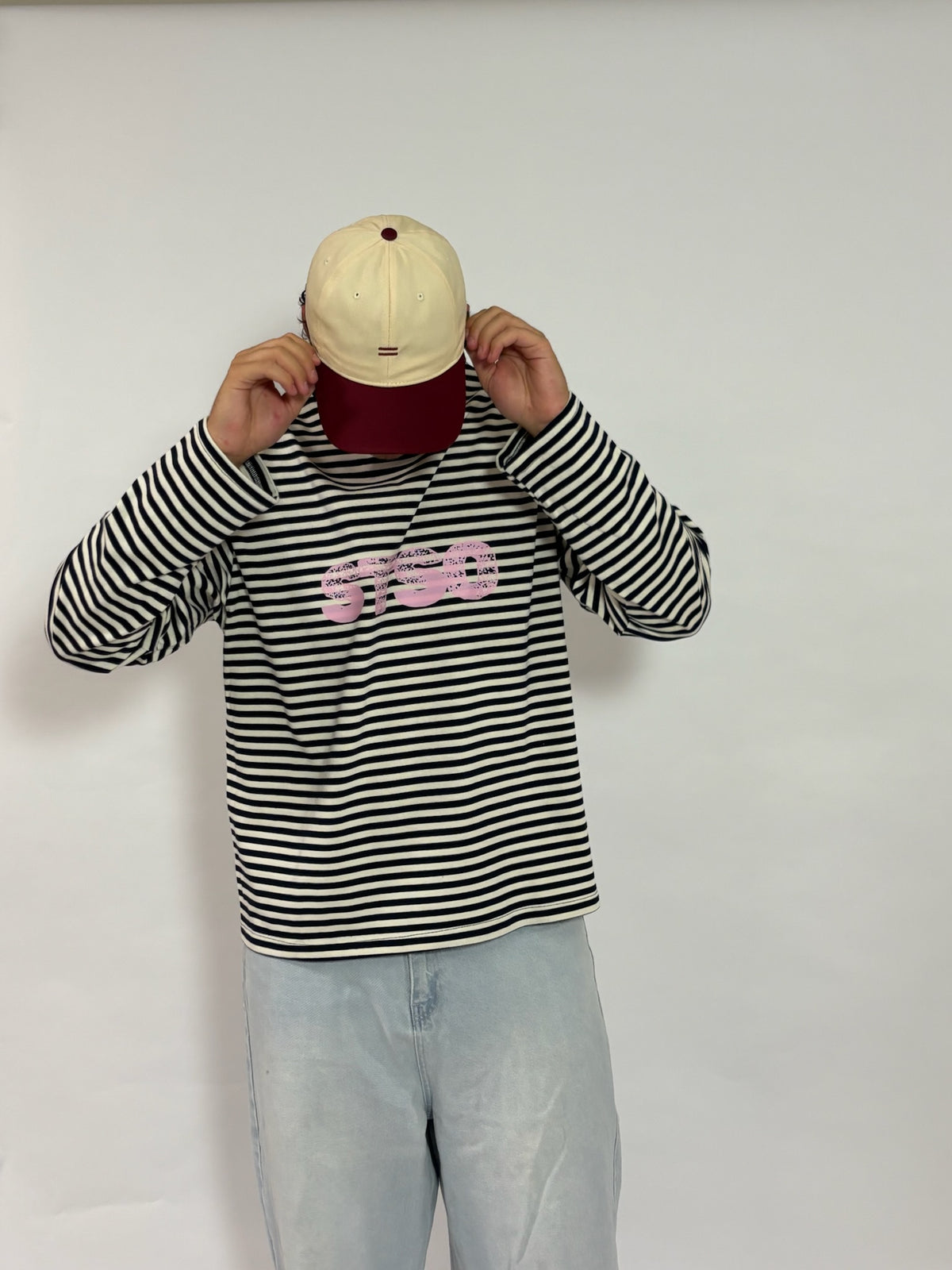 Cap crème met bordeaux klep van 72.71 Clothing – productfoto