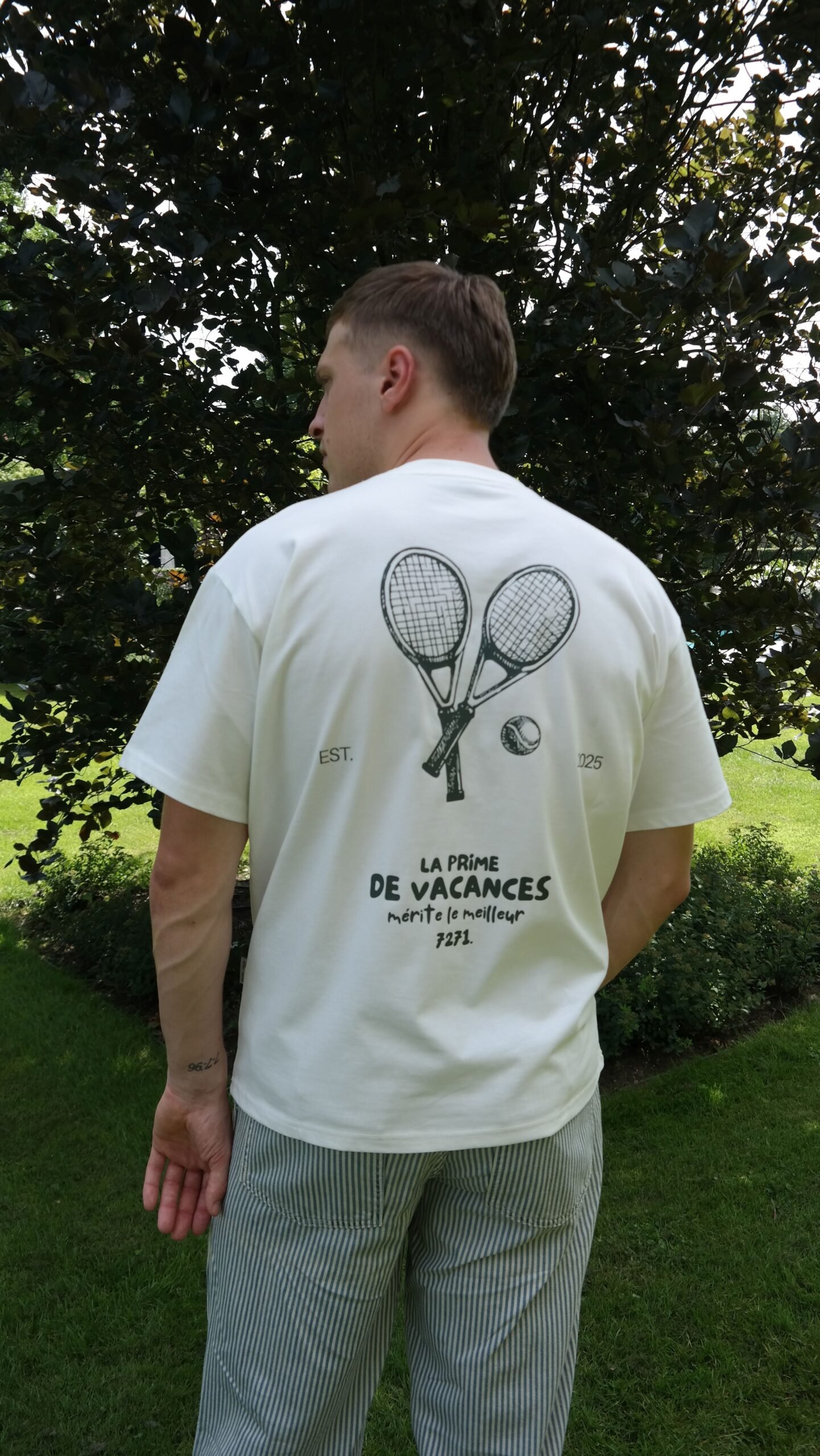 Tennis backprint t-shirt 1 Tennis backprint wit t-shirt van 72.71 voorkant productfoto